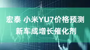 宏泰 小米YU7价格预测 新车成增长催化剂
